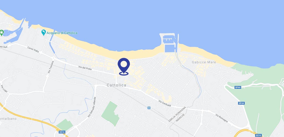 Dove si trova l'Hotel Cristallo a Cattolica